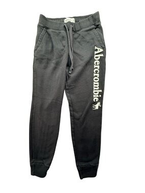 Abercrombie & Fitch grey Jogger Sweatpants with White Logo